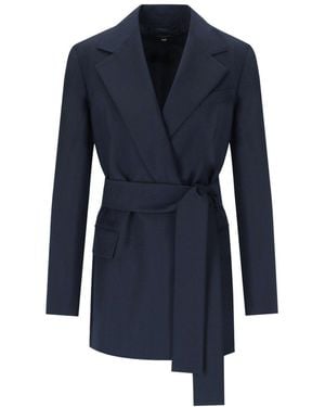 Weekend by Maxmara Teso Belted Blazer - Blue