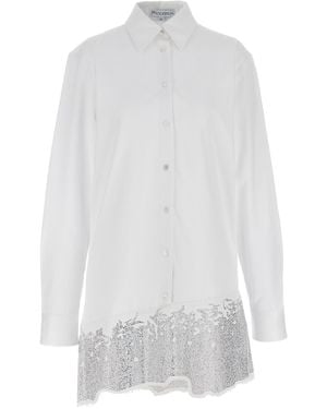JW Anderson Rhinestone Shirt Dress - White