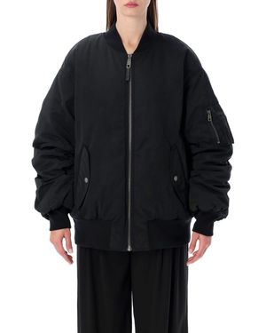 Dolce & Gabbana Oversized Black Bomber Jacket