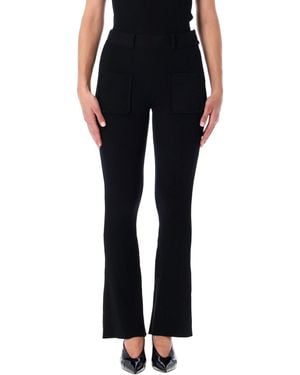 Courreges Zwarte Geribde Broek Met Zakken