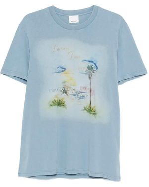 Isabel Marant Honore T-shirt Met Grafische Print - Wit