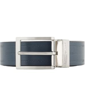 Emporio Armani Gürtel Blau - Weiß