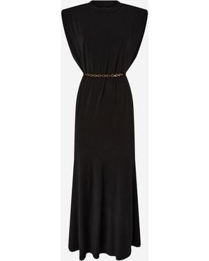 Pinko Sleeveless Dress With Straps - Black