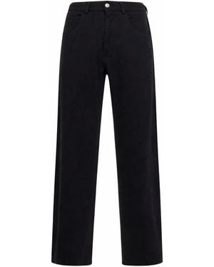 MM6 by Maison Margiela Wide Cotton Trousers - Blue