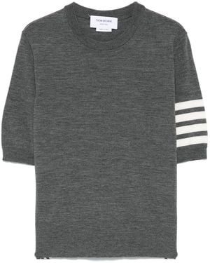 Thom Browne Wool Crewneck Sweater - Grey