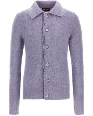 Gucci Strickjacke "Polo". - Lila