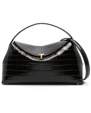 TOTEME T Lock Lederen Handtas - Zwart