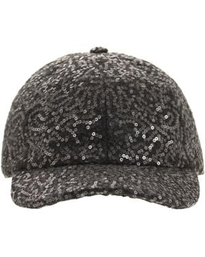 Peserico Sequinned Baseball Cap - Grey