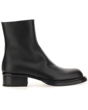 McQueen Cuban Stack Boot With 4.5 Cm Heel - Black