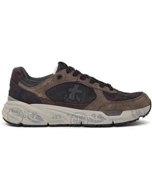 Premiata 'Mase25 8421' Suede Blend Trainers - Black
