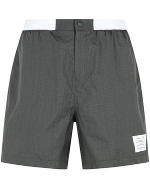 Thom Browne Pantaloncini Di Bermuda - Grigio