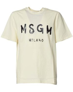 MSGM T Shirts And Polos - Natural