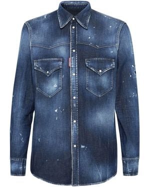 DSquared² Camicia Western - Blue