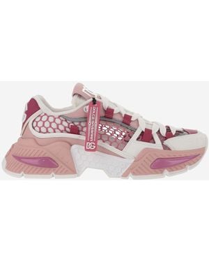 Dolce & Gabbana Sneaker Airmaster in materiale mix - Rosa