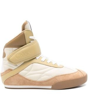 Chloé Kick Lederen Sneakers - Naturel