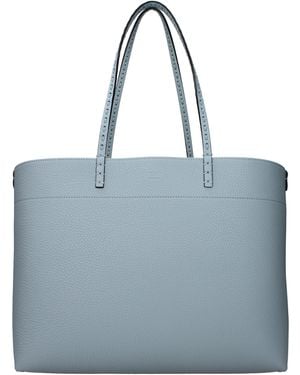 Fendi Shoulder Bag Roll Light/ Leather - Blue