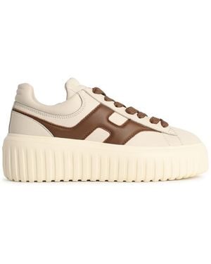 Hogan 'H Stipes' Lear Trainers - Natural