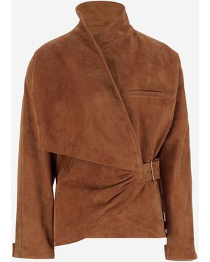 DARKPARK Contour Cindy Suede Jacket - Brown