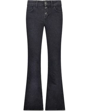 Liu Jo Vaqueros bootcut con detalle de botones - Azul