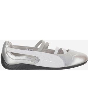 PUMA Speedcat Ballet Metallic Ballerina Flats - White