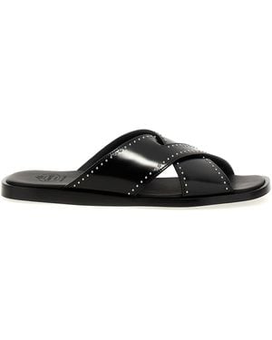 シューズ・サンダルその他 CHURCH'S Woman Flat sandals Black DX00019FG F0AXE Church's Flat sandals for Women | Online Sale up to 58% off