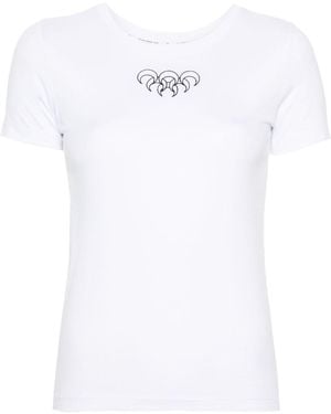 Marine Serre Logo Cotton T-Shirt - White