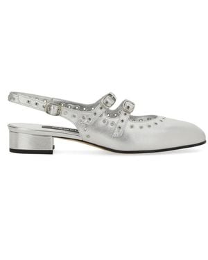 CAREL PARIS Mary Jane Slingback "queen" - White