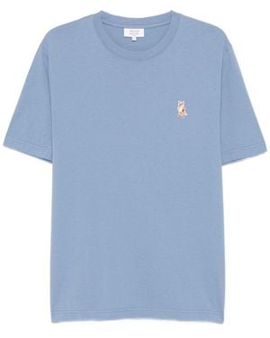 Maison Kitsuné Maglietta Di Cotone Volpe - Blu