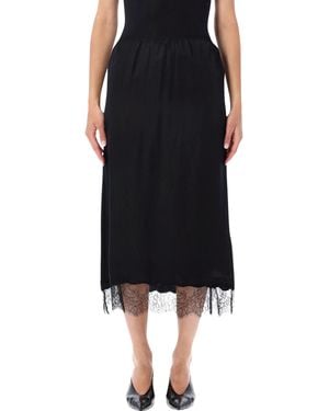 Anine Bing Silk Blend Mini Skirt For - Black