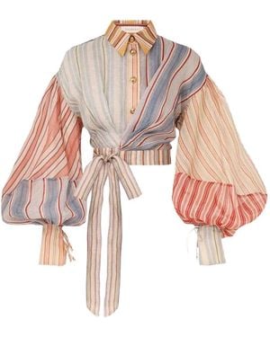 Zimmermann Rebellion Linen And Silk Shirt - White