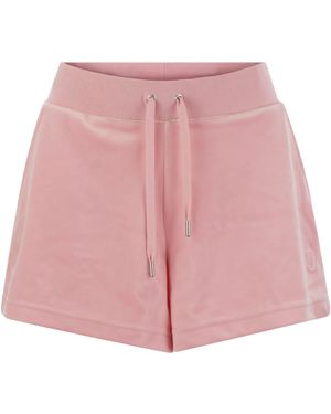 Juicy Couture Pantaloncini Di Velluto Succoso - Rosa