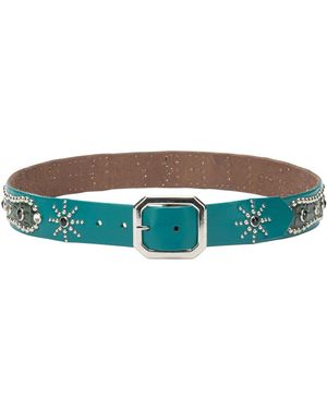 GALLERY DEPT. Leather Belt With Decorations - Green