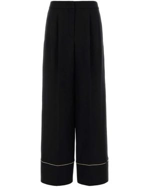 Fendi Wool Blend Pyjamas Pant - Black