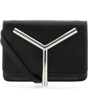 Y. Project Leather Mini Crossbody Bag - Black
