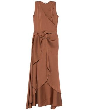 Silk95five Shangri Silk Long Dress - Brown