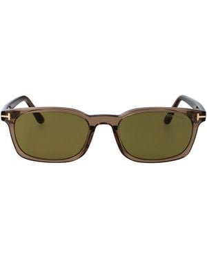 Tom Ford Squared Sunglasses Ft1300 45 N - Green