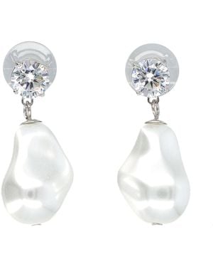 Self-Portrait Mottled Pearl Earrings - White