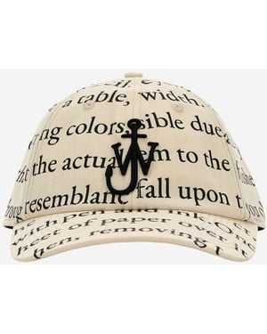 JW Anderson JW Anderson Cotton Baseballkappe mit Druck - Natur