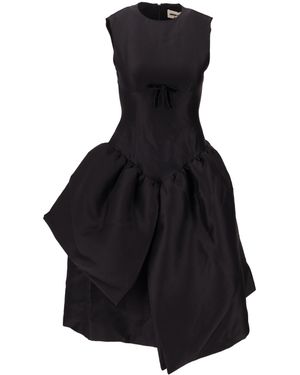 ShuShu/Tong Robe de soirée à empiècements smockés - Noir