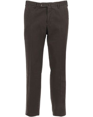 PT01 Slim, frente plano, bolsillos diagonales, sin terminar - Gris