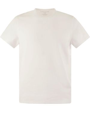 Majestic Crew Neck Cotton T Shirt - White