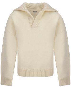 Bottega Veneta Maglione Di Lana - Bianco