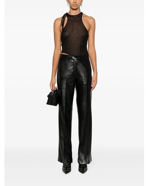 ANDREADAMO Andreadamo transparentes Strick -Tanktop - Schwarz