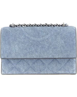 Tory Burch 'Fleming Cabvertibile' kleiner Umhängetasche - Blau