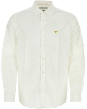 Junya Watanabe Poplin X Maison Kitsune Shirt - White
