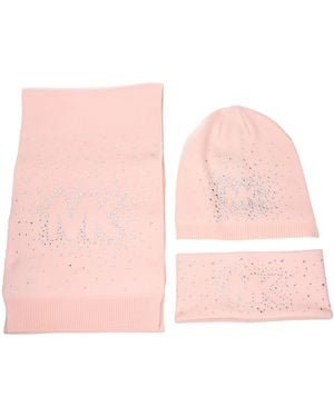 Michael Kors Gift Idea Scarf, Hat And Headband Acrylic/Dust - Pink