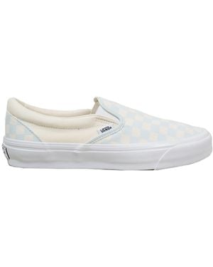 Vans Trainers Classic Slip On Checkboard Celeste - White