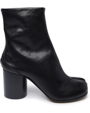 Maison Margiela Leather Tabi Ankle Boots - Black