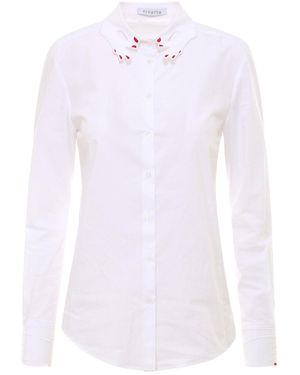 Vivetta Camicia Con Ricamo Collo, Mani E Polsi - White
