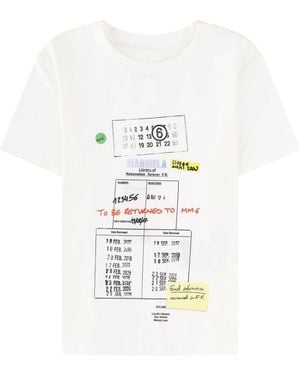 MM6 by Maison Margiela T-Shirt Con Stampa - White